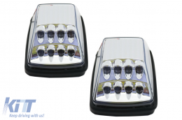 Luci direzione LED bianche con lente trasparente per Mercedes Classe G W463 89-15-image-6102286