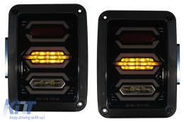 Luci posteriori Full LED adatto per JEEP Wrangler JK 2007-2017 Fumo-image-6022616