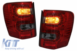 Luci posteriori LED per JEEP Grand Cherokee 1999-05.2005 Rosso Fumo-image-6044280