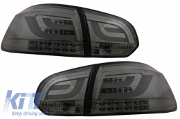 Luci Posteriori LED per VW Golf 6 VI 2008-2013 Tubo Barra Luminosa Grigio Fumo-image-6058854