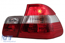 Luci posteriori per BMW Serie 3 E46 Berlina 05.1998-08.2001 Rosso & bianca-image-6078562