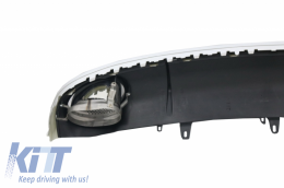 Luftverteiler Auspuff Tipps LED Rückleuchten für AUDI A7 4G 2010-2014 RS7 Look-image-6049110