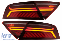 Luftverteiler Auspuff Tipps LED Rückleuchten für AUDI A7 4G 2010-2014 RS7 Look-image-6049113