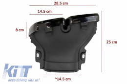 Luftverteiler für Mercedes E W213 AMG Line 16-19 Endrohre Schwarz E63 Look-image-6051999