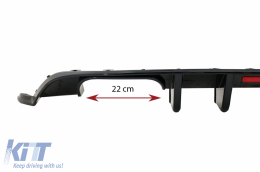 Luftverteiler für VW Golf 7.5 Facelift 17-19 LED Rot Reflektor Lip Extension Spoiler-image-6080510