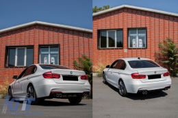 
M-Technik Hátsó lökhárító, M Performance zongorafekete diffúzor egy/dupla kipufogónyílással, BMW 3 F30 (2011+) modellekhez-image-6070124