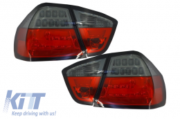 
M3 Dizájn Hátsó lökhárító PDC támogatás nélkül, LED piros/füst Hátsó lámpákkal BMW 3 E90 2005-2008 modellekhez-image-6021336