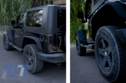 Metal Rear Bumper suitable for Jeep Wrangler Rubicon JK (2007-2017) 10th Anniversary Hard Rock Style-image-6052420