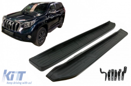 Minigonneper Toyota Land Cruiser Prado FJ150 2010+ Anti Scivolo Nero con Cromo-image-6069668