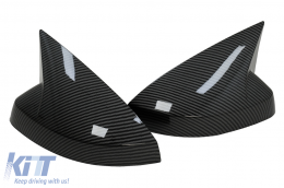 Mirror Covers suitable for Audi A3 8V RS3 Cabriolet Limousine Sportback (2012-2019) Bat Look Carbon-image-6095286