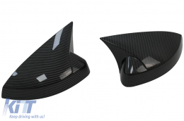 Mirror Covers suitable for Audi A3 8V RS3 Cabriolet Limousine Sportback (2012-2019) Bat Look Carbon-image-6095288