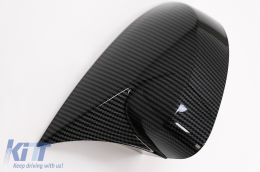 Mirror Covers suitable for Audi A3 8V RS3 Cabriolet Limousine Sportback (2012-2019) Bat Look Carbon-image-6095290