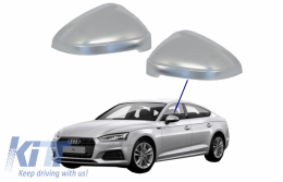 Mirror Covers suitable for Audi A5 F5 (2017+) Extinction Aluminium Plated Complete Housing With Side Assist-image-6044095