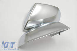 Mirror Covers suitable for Audi Q7 4M (2015-2019) Q5 (2017-2020) Extinction Aluminium Plated Complete Housing With Side Assist RS Design-image-6084725