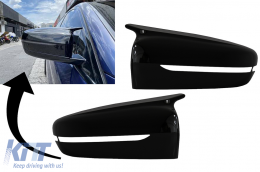 Mirror Covers suitable for BMW 3 Series G20 G21 G28 (2017-up) Piano Black M Sport Design LHD-image-6070770