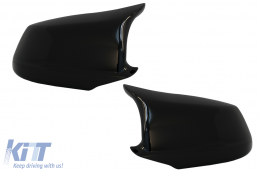 Mirror Covers suitable for BMW 5 Series F10 F11 F18 Non LCI (07.2010-2013) Piano Black M Design-image-6077082