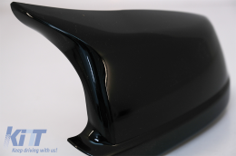 Mirror Covers suitable for BMW 5 Series F10 F11 F18 Non LCI (07.2010-2013) Piano Black M Design-image-6077088