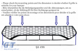 Mittlerer unterer Kühlergrill für BMW 5er G30 G31 Limousine Touring 2017-2019 M5 Stoßstange-image-6106225