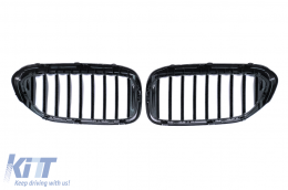 Nieren Gitter Kühlergrill Nierengitter für BMW 5 G30 G31 2017-2019 Glänzend Schwarz-image-6108601