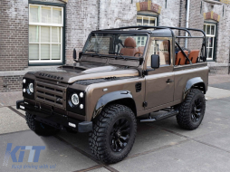 Oldal küszöb fellépők Land Rover Defender 90 1990-2016 modellekhez, fekete-image-6106374