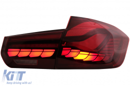 OLED Luci posteriori per BMW 3 F30 PreLCI&LCI 12-19 F35 F80 Rosso Chiaro Dinamico Segnale-image-6084397