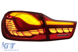 OLED Luci posteriori per BMW 4 F32 F33 F36 M4 F82 F83 13-19 rosso Dinamico girando Leggero-image-6086308