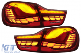 OLED Luci posteriori per BMW 4 F32 F33 F36 M4 F82 F83 13-19 rosso Dinamico girando Leggero-image-6086309