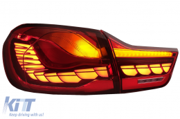 OLED Luci posteriori per BMW 4 F32 F33 F36 M4 F82 F83 13-19 rosso Dinamico girando Leggero-image-6086310