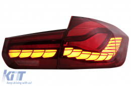 OLED Taillights Conversion to M4 Design suitable for BMW 3 Series F30 Pre LCI & LCI (2011-2019) F35 F80 Red Clear with Dynamic Sequential Turning Light-image-6084391