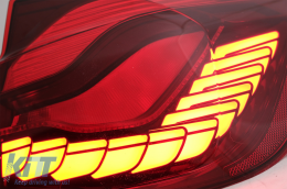 OLED Taillights Conversion to M4 Design suitable for BMW 3 Series F30 Pre LCI & LCI (2011-2019) F35 F80 Red Clear with Dynamic Sequential Turning Light-image-6084392