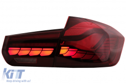 OLED Taillights Conversion to M4 Design suitable for BMW 3 Series F30 Pre LCI & LCI (2011-2019) F35 F80 Red Clear with Dynamic Sequential Turning Light-image-6084393