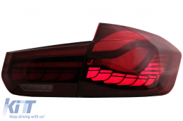 OLED Taillights Conversion to M4 Design suitable for BMW 3 Series F30 Pre LCI & LCI (2011-2019) F35 F80 Red Clear with Dynamic Sequential Turning Light-image-6084395