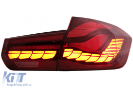 OLED Taillights Conversion to M4 Design suitable for BMW 3 Series F30 Pre LCI & LCI (2011-2019) F35 F80 Red Clear with Dynamic Sequential Turning Light-image-6084399