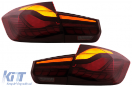 OLED Taillights Conversion to M4 Design suitable for BMW 3 Series F30 Pre LCI & LCI (2011-2019) F35 F80 Red Clear with Dynamic Sequential Turning Light-image-6084403