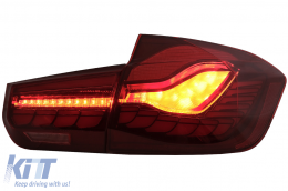 OLED Taillights Conversion to M4 Design suitable for BMW 3 Series F30 Pre LCI & LCI (2011-2019) F35 F80 Red Clear with Dynamic Sequential Turning Light-image-6084406