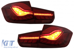 OLED Taillights Conversion to M4 Design suitable for BMW 3 Series F30 Pre LCI & LCI (2011-2019) F35 F80 Red Clear with Dynamic Sequential Turning Light-image-6084407