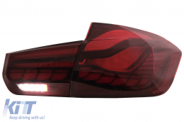 OLED Taillights Conversion to M4 Design suitable for BMW 3 Series F30 Pre LCI & LCI (2011-2019) F35 F80 Red Clear with Dynamic Sequential Turning Light-image-6084409