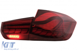 OLED Taillights Conversion to M4 Design suitable for BMW 3 Series F30 Pre LCI & LCI (2011-2019) F35 F80 Red Clear with Dynamic Sequential Turning Light-image-6084410