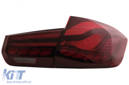 OLED Taillights Conversion to M4 Design suitable for BMW 3 Series F30 Pre LCI & LCI (2011-2019) F35 F80 Red Clear with Dynamic Sequential Turning Light-image-6084411