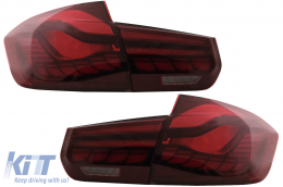 OLED Taillights Conversion to M4 Design suitable for BMW 3 Series F30 Pre LCI & LCI (2011-2019) F35 F80 Red Clear with Dynamic Sequential Turning Light-image-6084412