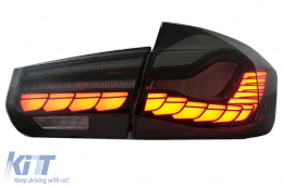 OLED Taillights Conversion to M4 Design suitable for BMW 3 Series F30 Pre LCI & LCI (2011-2019) F35 F80 Red Smoke with Dynamic Sequential Turning Light-image-6082784