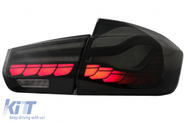 OLED Taillights Conversion to M4 Design suitable for BMW 3 Series F30 Pre LCI & LCI (2011-2019) F35 F80 Red Smoke with Dynamic Sequential Turning Light-image-6082785