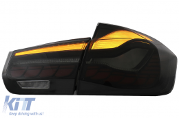 OLED Taillights Conversion to M4 Design suitable for BMW 3 Series F30 Pre LCI & LCI (2011-2019) F35 F80 Red Smoke with Dynamic Sequential Turning Light-image-6082791