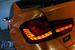 OLED Taillights Conversion to M4 Design suitable for BMW 3 Series F30 Pre LCI & LCI (2011-2019) F35 F80 Red Smoke with Dynamic Sequential Turning Light-image-6084677