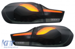 OLED Taillights suitable for BMW 4 Series F32 F33 F36 M4 F82 F83 (2013-03.2019) Red Smoke with Dynamic Sequential Turning Light-image-6088407