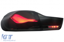 OLED Taillights suitable for BMW 4 Series F32 F33 F36 M4 F82 F83 (2013-03.2019) Red Smoke with Dynamic Sequential Turning Light-image-6088410