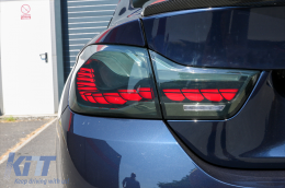 OLED Taillights suitable for BMW 4 Series F32 F33 F36 M4 F82 F83 (2013-03.2019) Red Smoke with Dynamic Sequential Turning Light-image-6094213