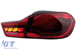 OLED Taillights suitable for BMW 4 Series F32 F33 F36 M4 F82 F83 (2013-03.2019) Red with Dynamic Sequential Turning Light-image-6097434