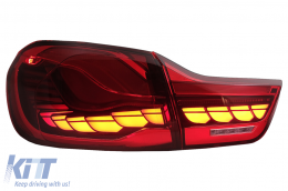 OLED Задни светлини , подходящи за BMW Серия 4 F32 F33 F36 M4 F82 F83 (2013-03.2019) Червени Чисто с Динамичен последователни светлини за завиване-image-6086305