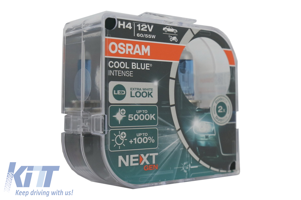 2x ampoules similaires H4 LED 5000K Osram Cool Blue Intense (NEXT GEN)  lumière extra